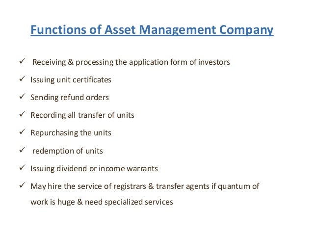 asset management company functions Mutual funds_Financial Services asset management company functions Mutual funds_Financial Services