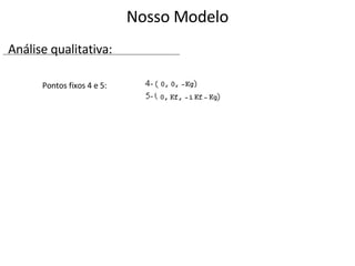 Pontos fixos 4 e 5: Nosso Modelo Análise qualitativa: 