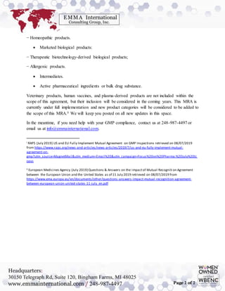 A Mutual Recognition Agreement for Pharma GMP Inspections | DOCX