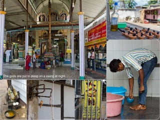 The gods are put to sleep on a swing at night.

 