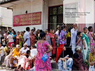 PENSIONERS
Waiting all morning at the Post
Office for their monthly life
blood – payments.

 