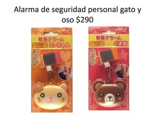 Alarma de seguridad personal gato y oso $290