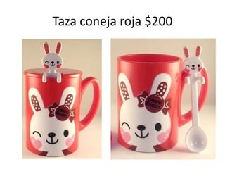 Taza coneja roja $200