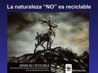La naturaleza “NO” es reciclable 
