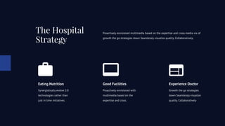 Eating Nutrition
Synergistically evolve 2.0
technologies rather than
just in time initiatives.
Good Facilities
Proactively envisioned with
multimedia based on the
expertise and cross.
Experience Doctor
Growth the go strategies
down Seamlessly visualize
quality. Collaboratively
The Hospital
Strategy
Proactively envisioned multimedia based on the expertise and cross-media via of
growth the go strategies down Seamlessly visualize quality. Collaboratively.
 