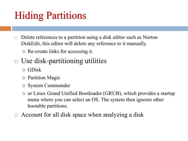data hiding techniques.ppt | Operating Systems | Computer Software and ...