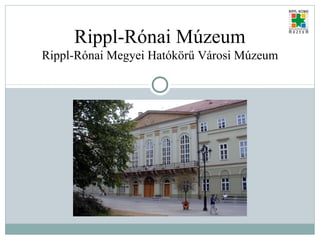 Rippl-Rónai Múzeum
Rippl-Rónai Megyei Hatókörű Városi Múzeum
 