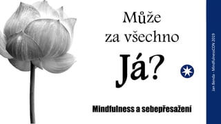 Může
za všechno
Já?
Mindfulness a sebepřesažení
JanBenda-MindfulnessCON2019
 