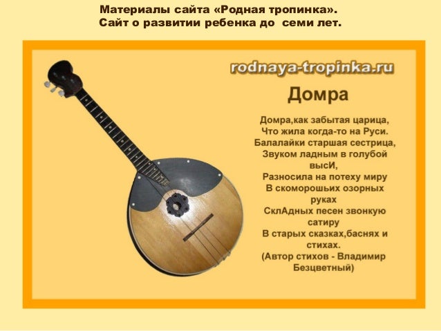 Проект домра музыкальный инструмент