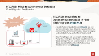MV2ADB - Move to Oracle Autonomous Database in One-click | PDF
