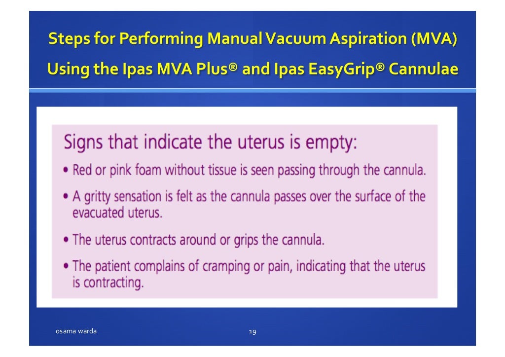 MANUAL VACUUM ASPIRATION