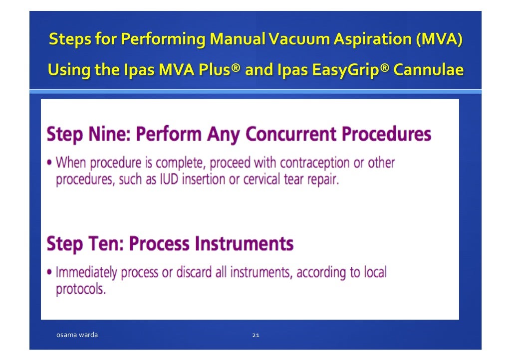 MANUAL VACUUM ASPIRATION