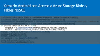 Microsoft Virtual Academy - Live Session - Xamarin con Azure Storage