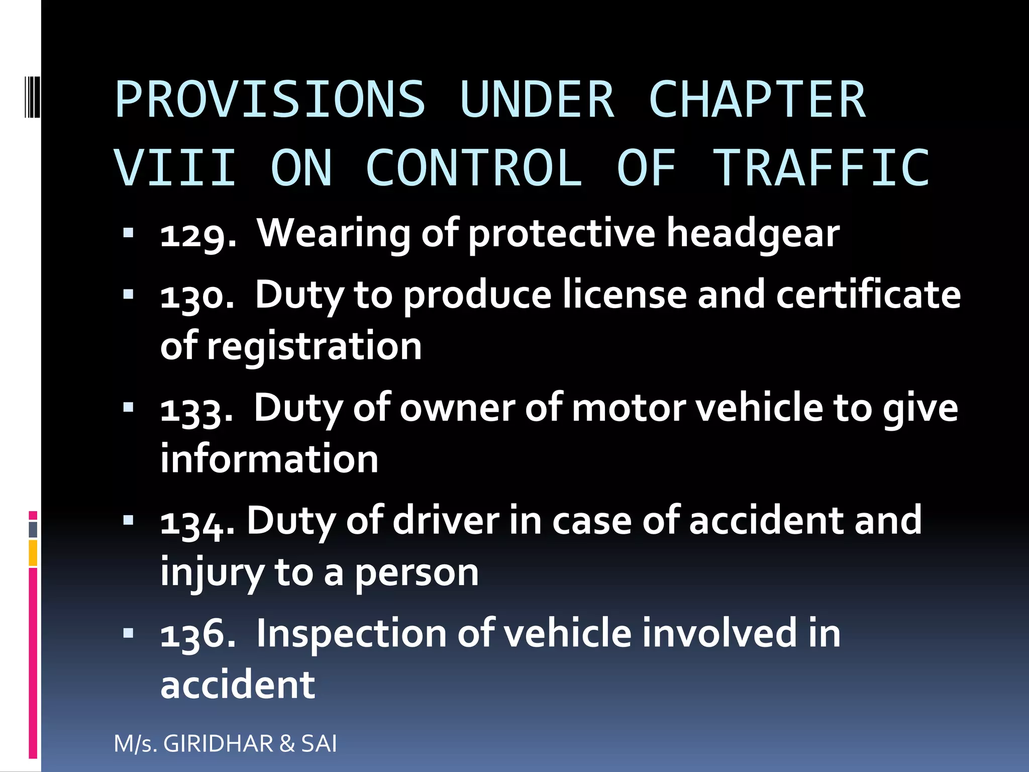 Motor vehicles act 1988 ppt