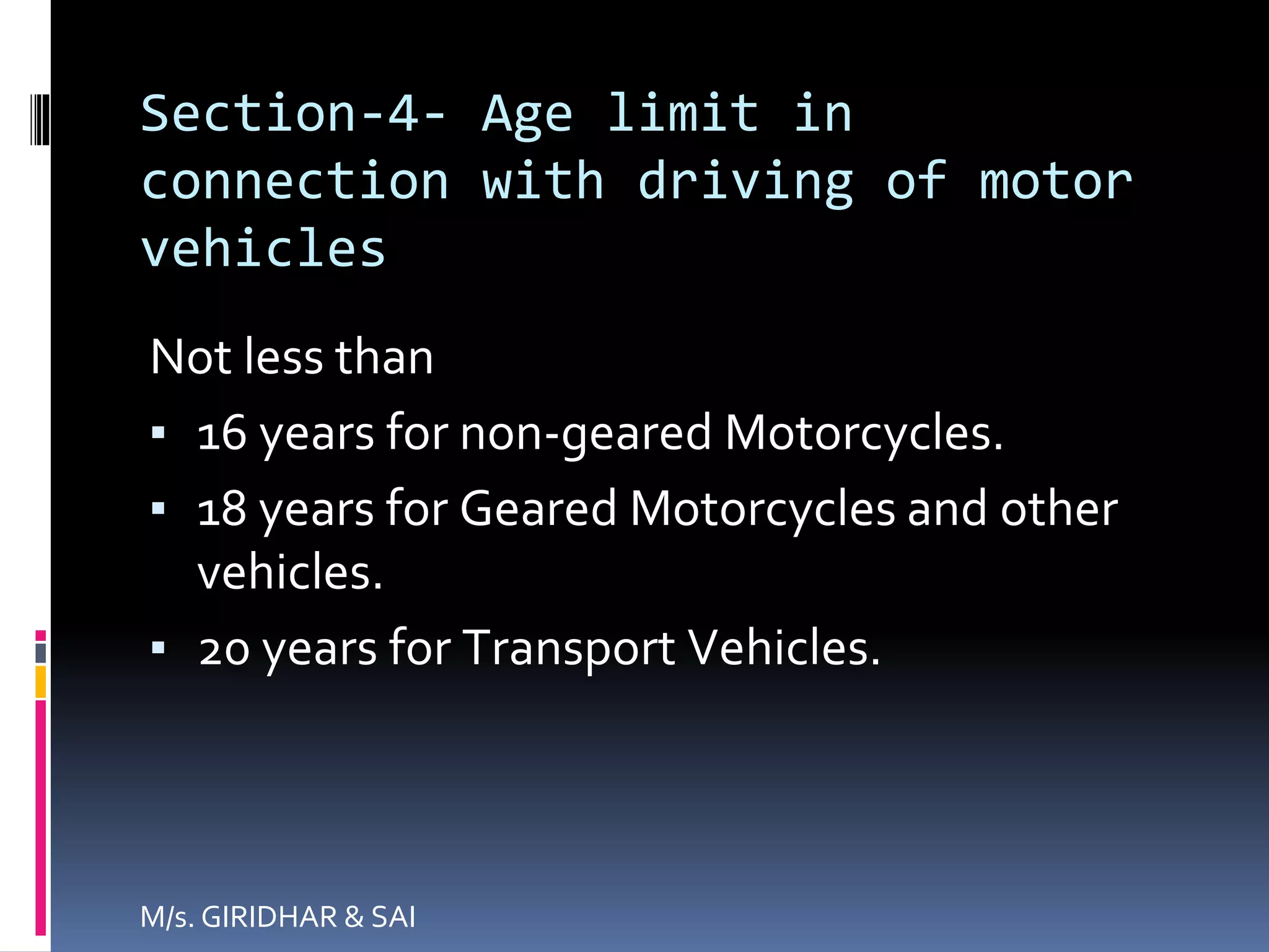 Motor vehicles act 1988 ppt