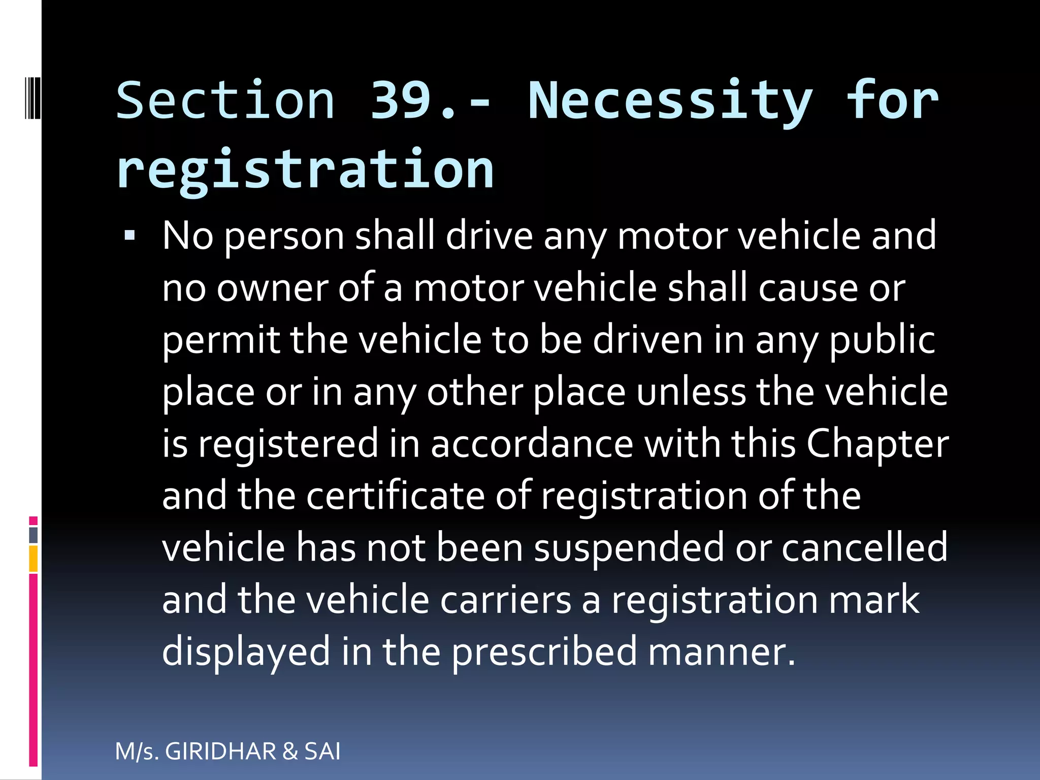 Motor vehicles act 1988 ppt