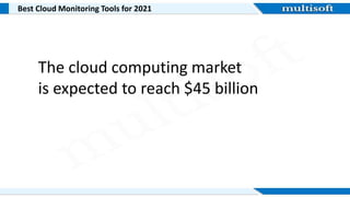 Best Cloud Monitoring Tools for 2021
The cloud computing market
is expected to reach $45 billion
 