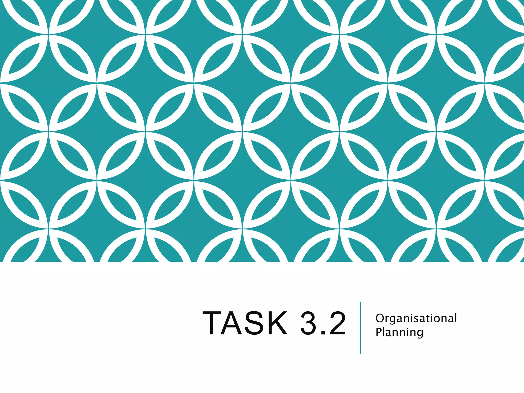 TASK 3.2 Organisational
Planning
 