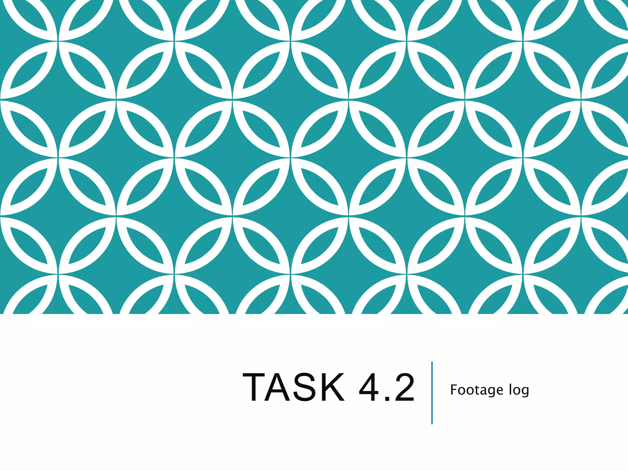 TASK 4.2 Footage log
 