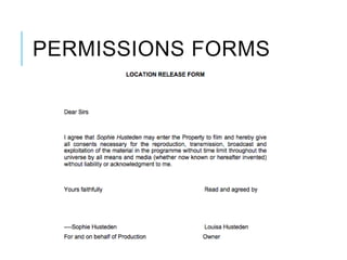 PERMISSIONS FORMS
 