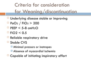 Wean Fio2 Mechanical ventilation by Amarjeet singh.pptx