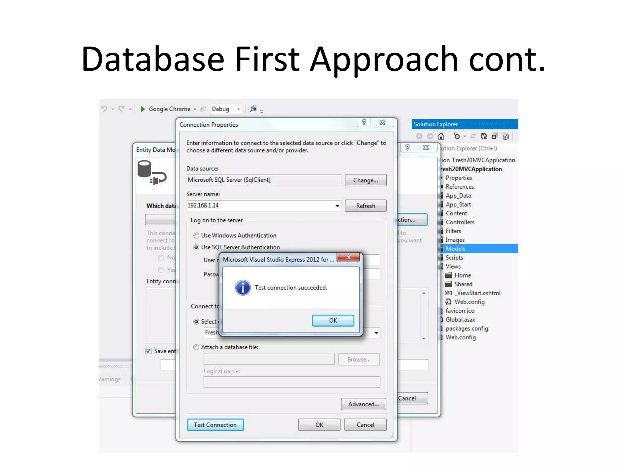 Database First Approach cont.
 