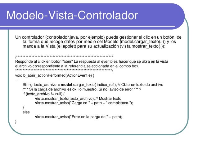 MODELO VISTA CONTROLADOR