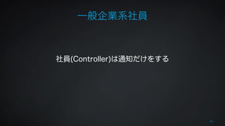 一般企業系社員 
! 
! 
社員(Controller)は通知だけをする 
51 
 