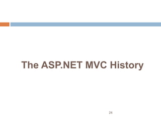 The ASP.NET MVC History
24
 