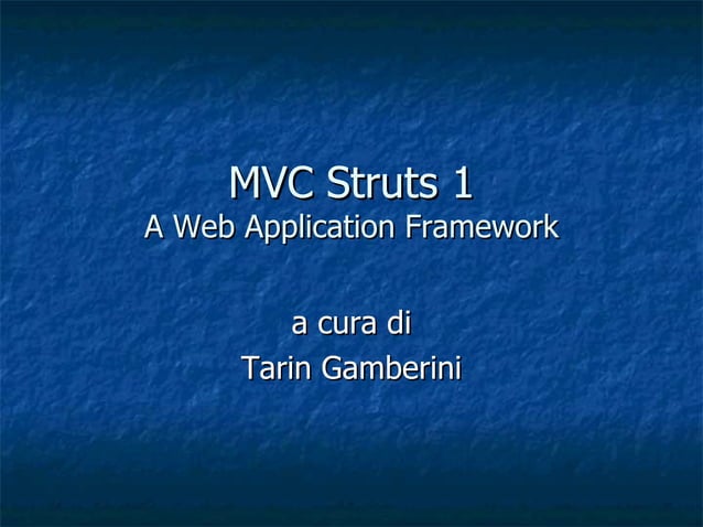 MVC and Struts 1 | PPT