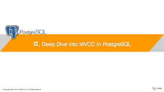 © Copyrights 2001~2016, EXEM CO.,LTD. All Rights Reserved.
Ⅲ. Deep Dive into MVCC in PostgreSQL
 