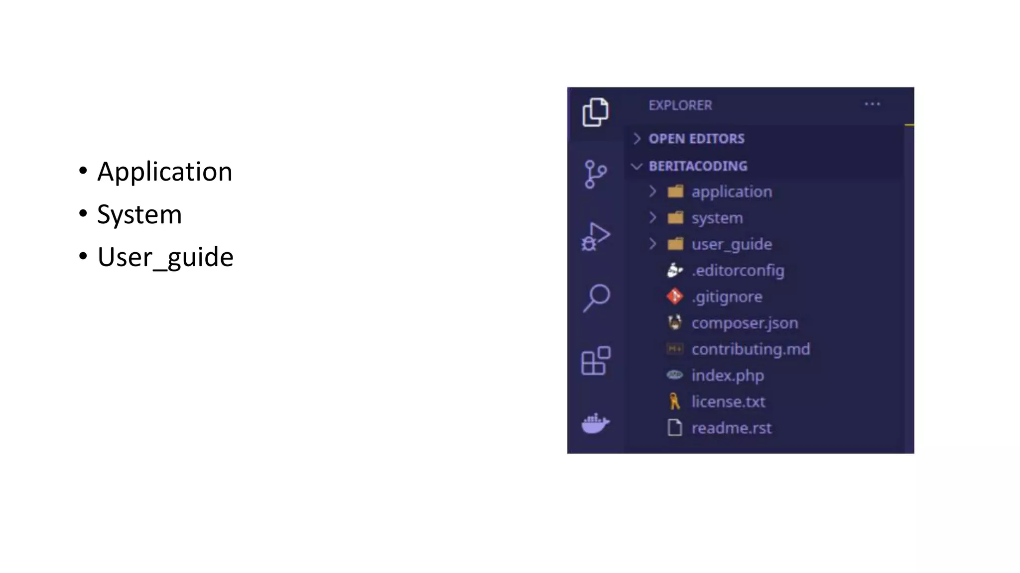 • Application
• System
• User_guide