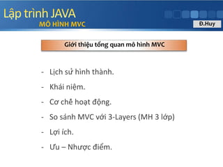 MVC là gì Phương thức hoạt động của Mô hình MVC