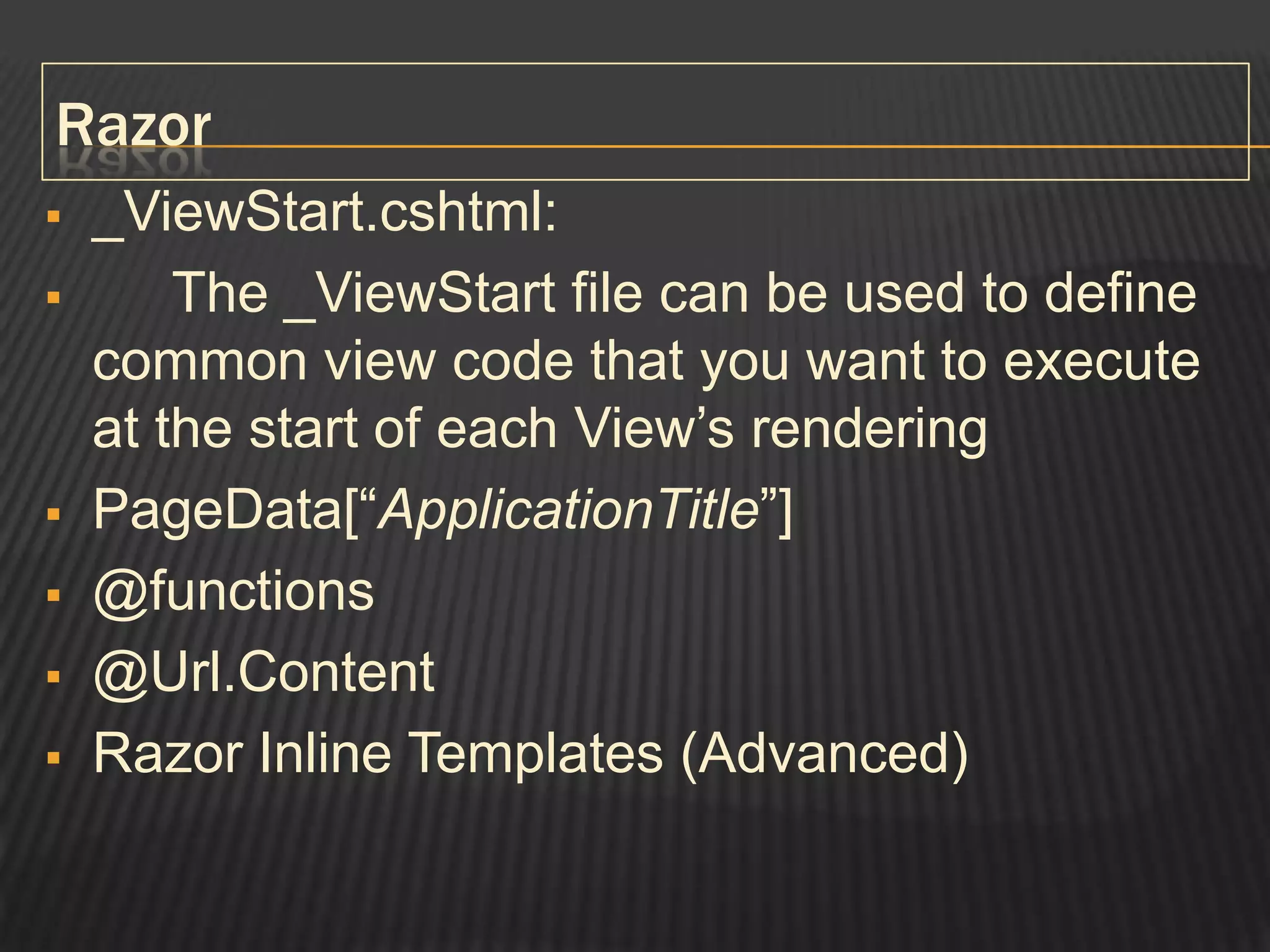 Examples of Filters: