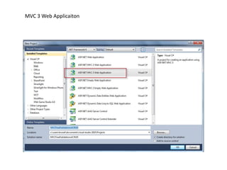 MVC 3 Web Applicaiton
 