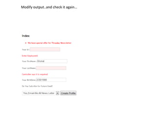 Modify output..and check it again…
 
