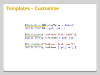 Templates – Customize