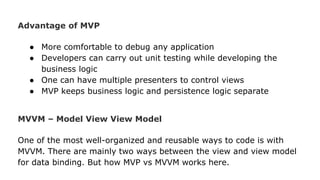 Mvc vs mvp vs mvvm a guide on architecture presentation patterns | PPT