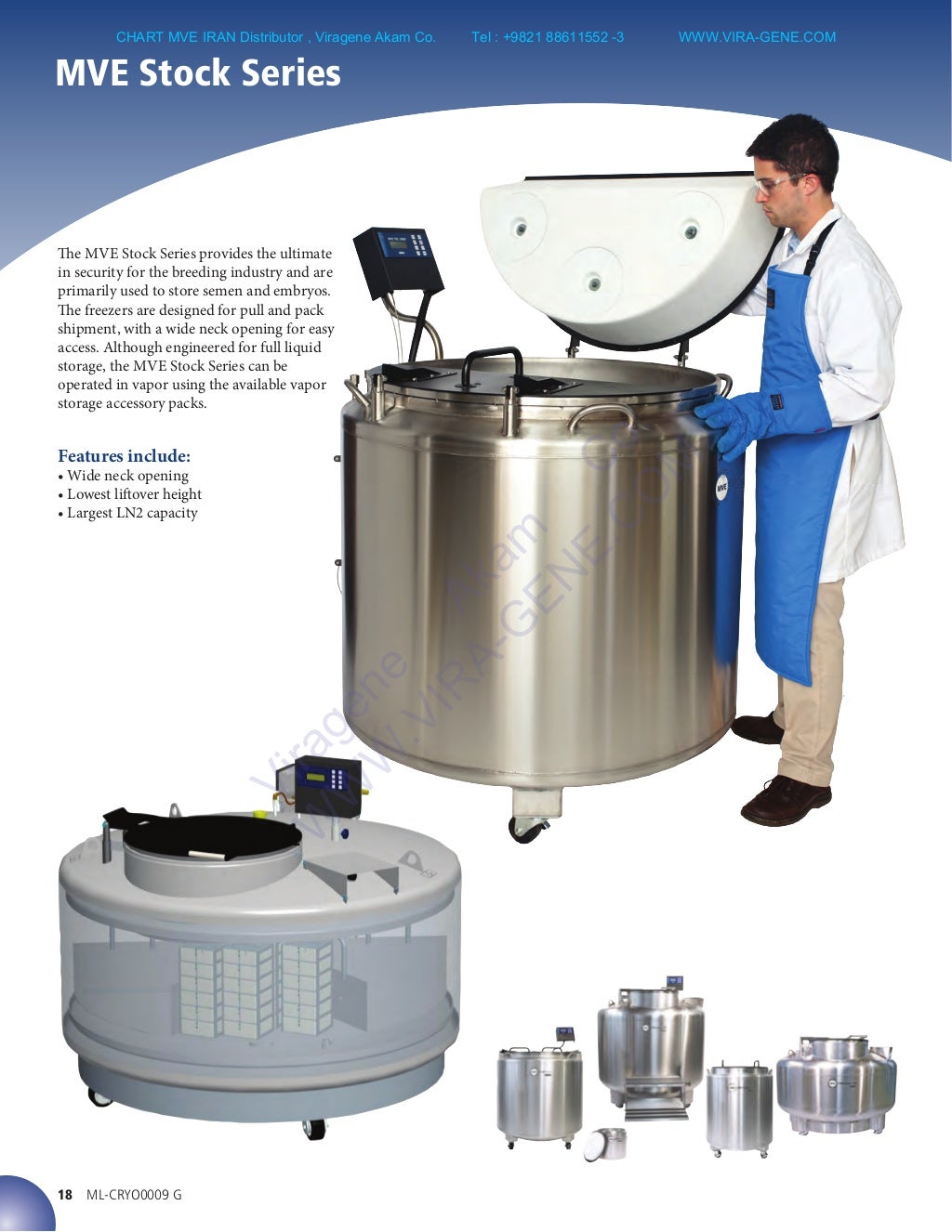 MVE cryopreservation equipment by Viragene Akam Co.