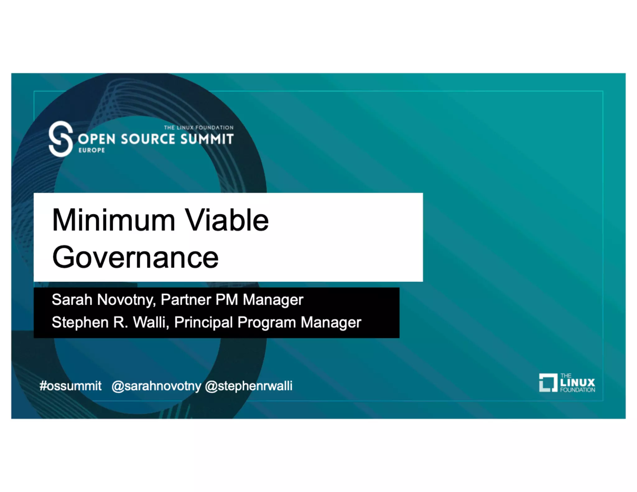 Minimum Viable Governance