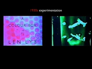 1930s experimentation

 