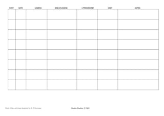 M vid call sheet | PPT