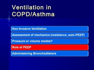 Ventilation inVentilation in
COPD/AsthmaCOPD/Asthma
 