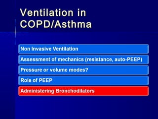 Ventilation inVentilation in
COPD/AsthmaCOPD/Asthma
 