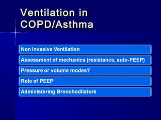 Ventilation inVentilation in
COPD/AsthmaCOPD/Asthma
 