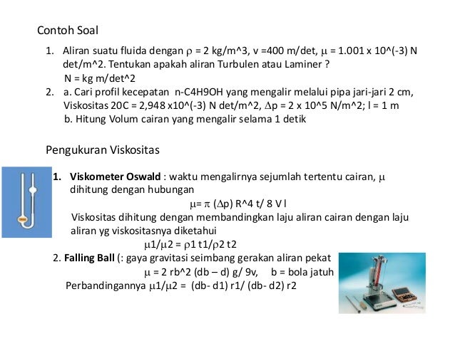 Contoh Soal Viskositas Fluida