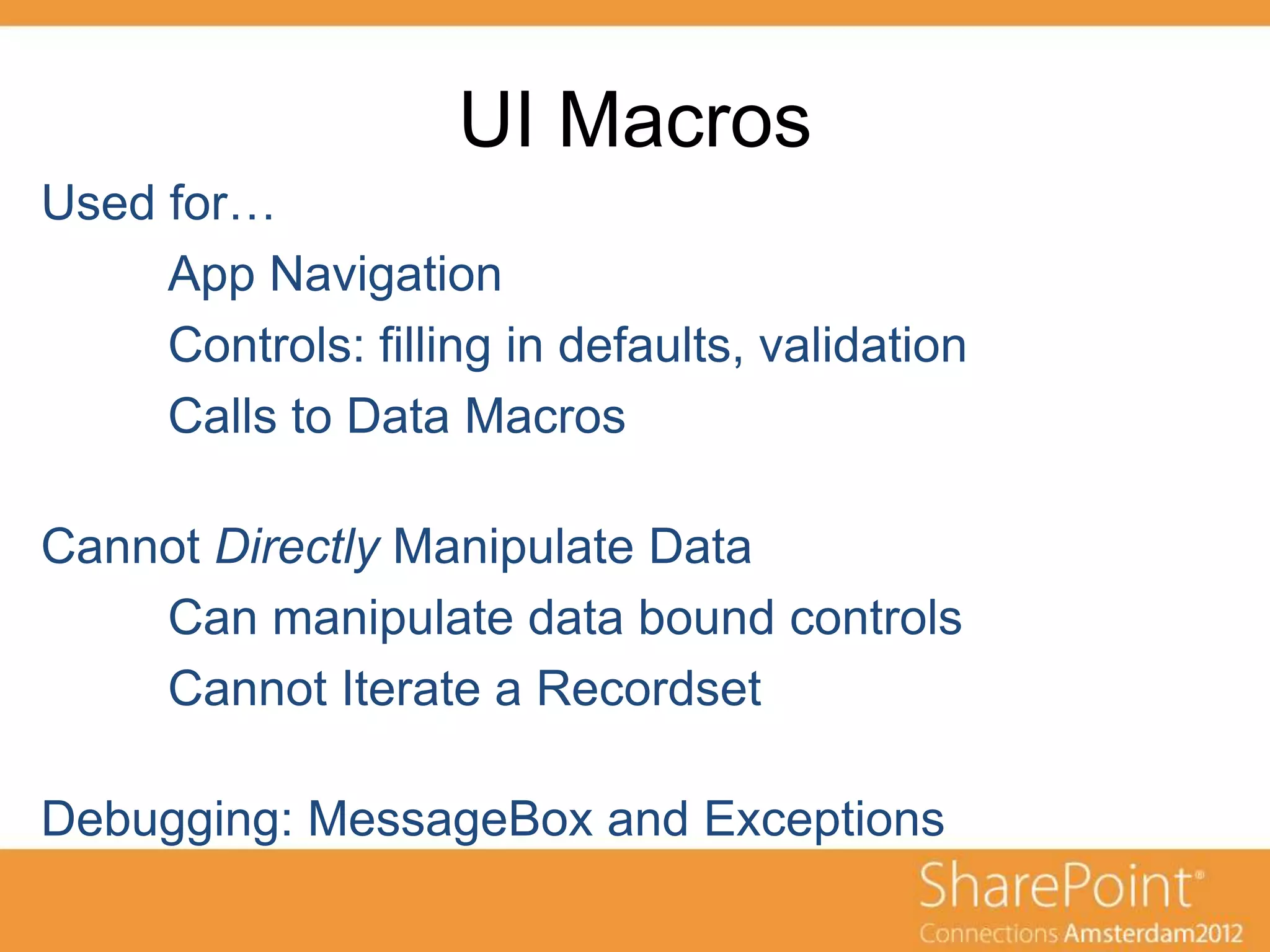 UI Macros
 