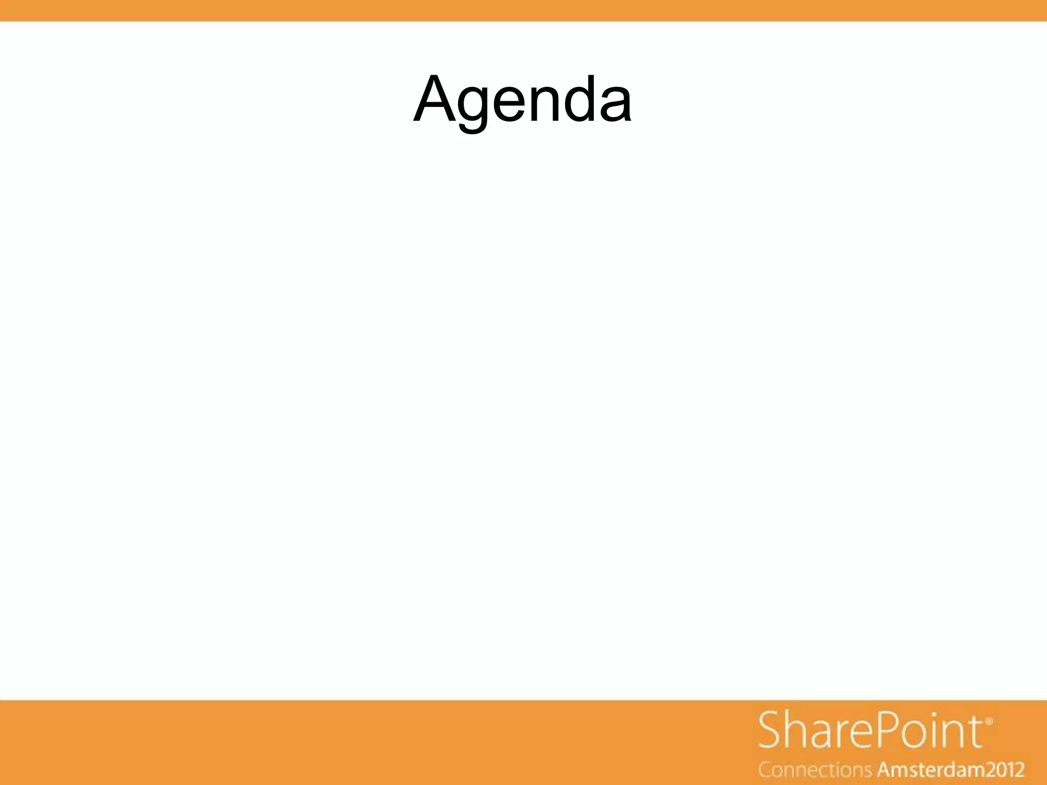 Agenda
 