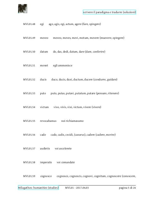 Verbi Latini Esercitazioni E Quiz