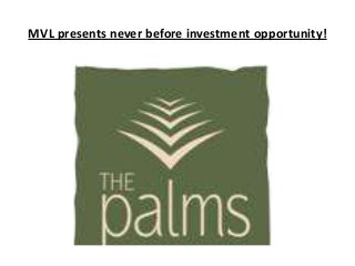 MVL presents never before investment opportunity!
 